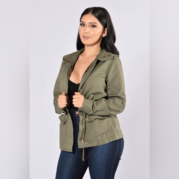 Fashion Nova Jackets & Coats Fashion Nova Olive Army Utility Cargo